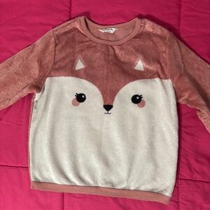 H&M Girls’ Fuzzy Fox Face Sweater | Size 8/10 | Great Condition